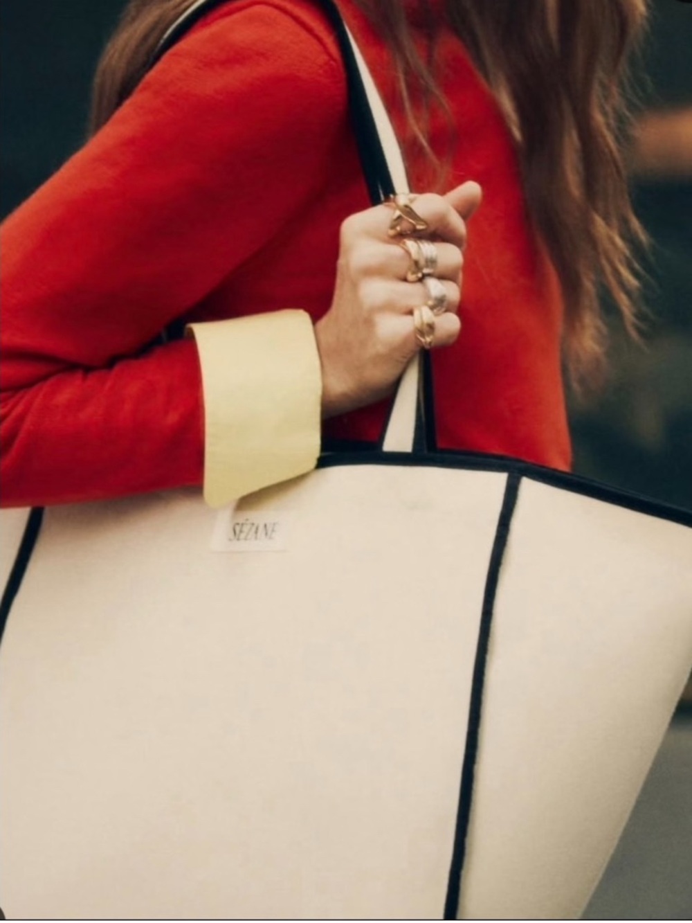 Sézane NEW Cream Tote Bag